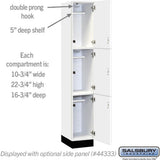 12" Wide Premier Wood Locker - Triple Tier-1 Wide - 6 Feet High - 18" Deep by Salsbury