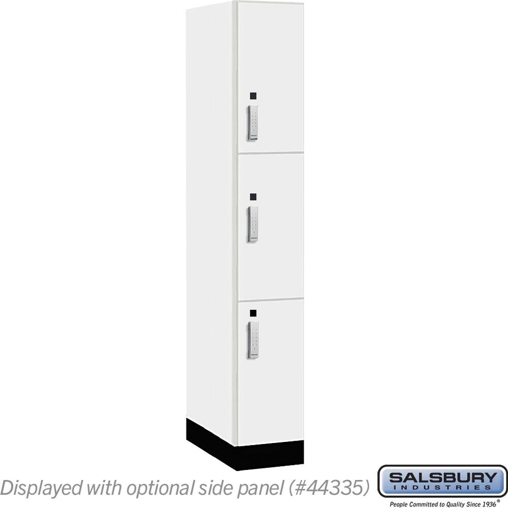 12" Wide Premier Wood Locker - Triple Tier-1 Wide - 6 Feet High - 21" Deep by Salsbury