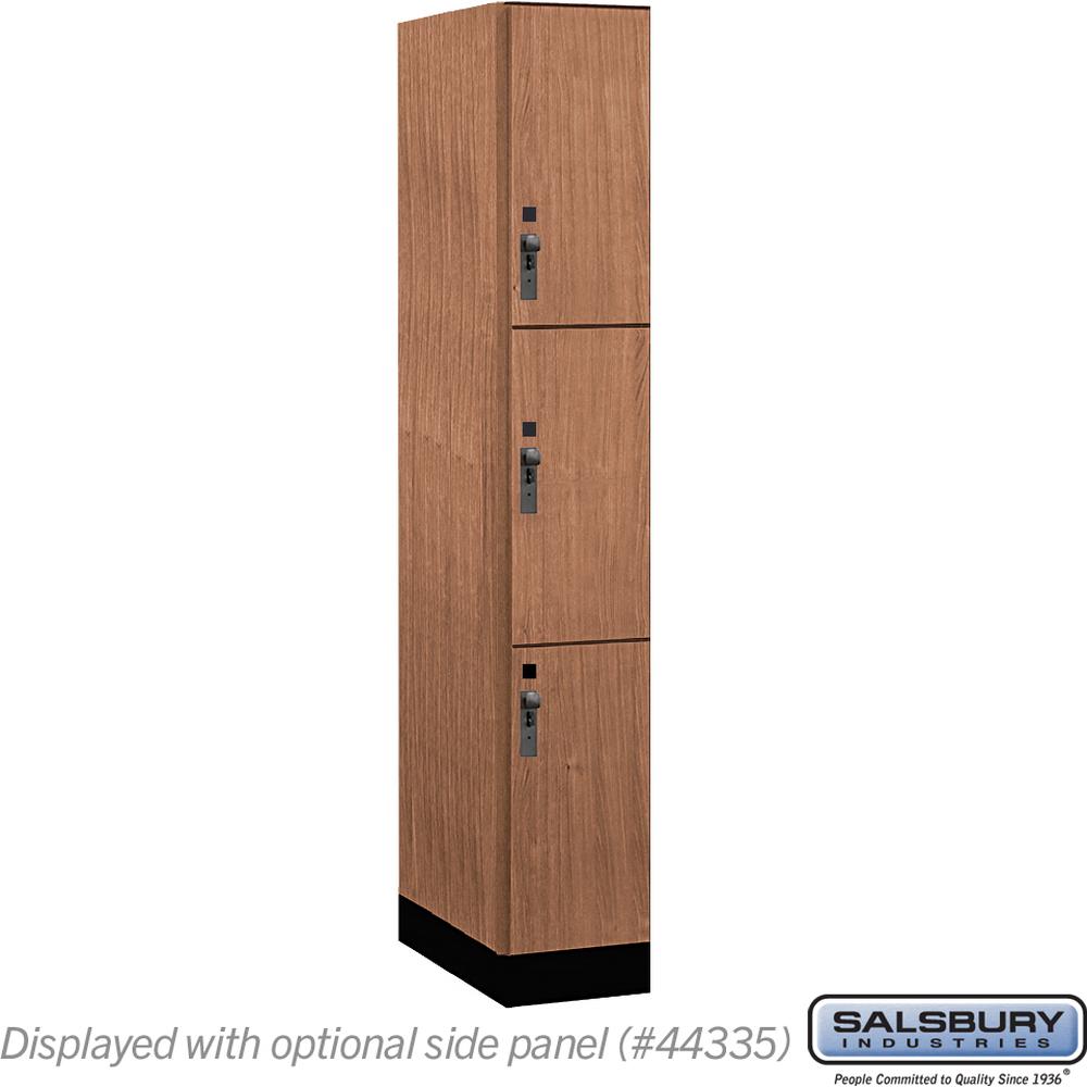 12" Wide Premier Wood Locker - Triple Tier-1 Wide - 6 Feet High - 21" Deep by Salsbury