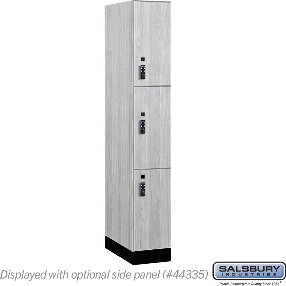 12" Wide Premier Wood Locker - Triple Tier-1 Wide - 6 Feet High - 21" Deep by Salsbury