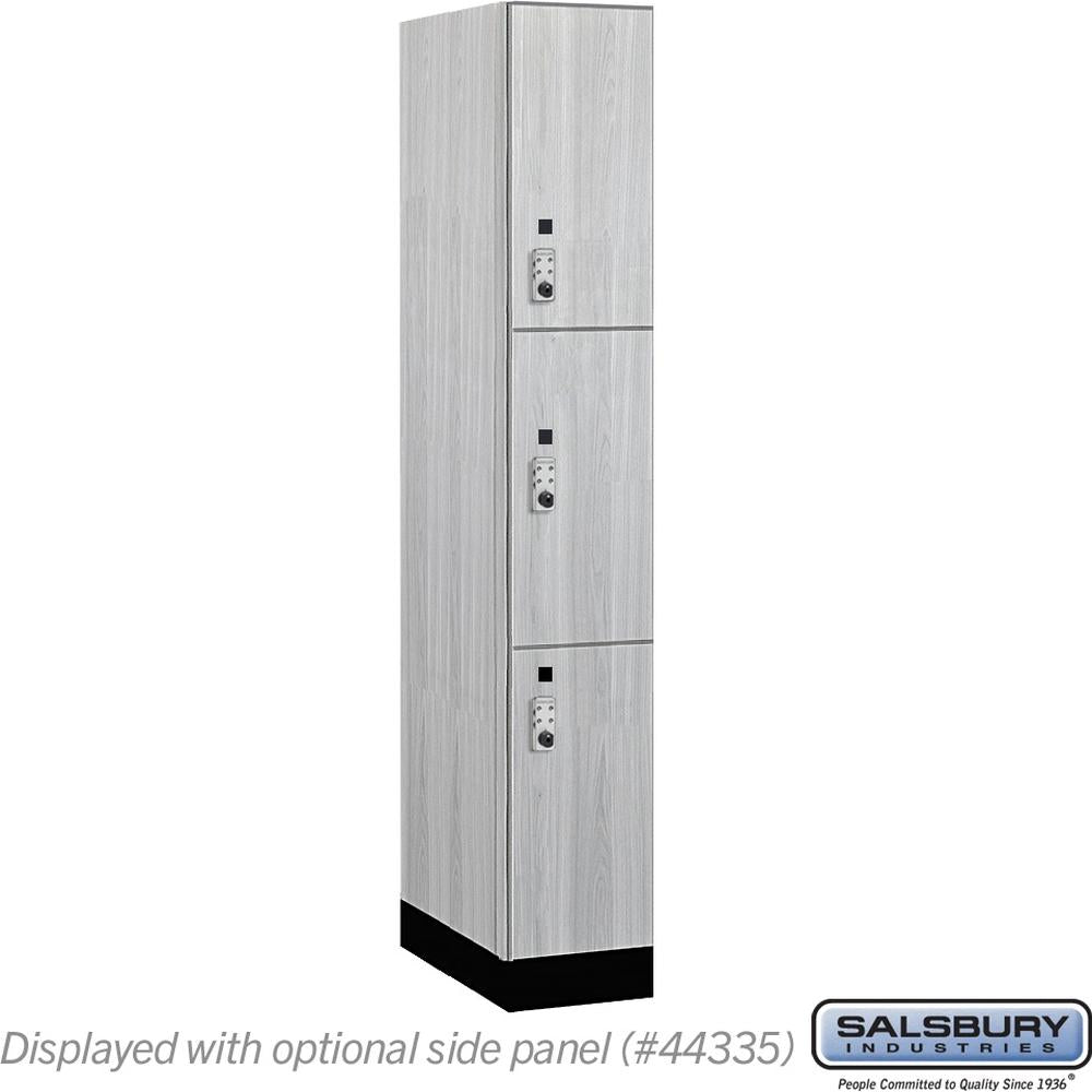 12" Wide Premier Wood Locker - Triple Tier-1 Wide - 6 Feet High - 21" Deep by Salsbury