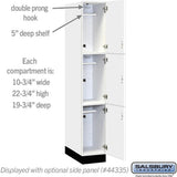 12" Wide Premier Wood Locker - Triple Tier-1 Wide - 6 Feet High - 21" Deep by Salsbury