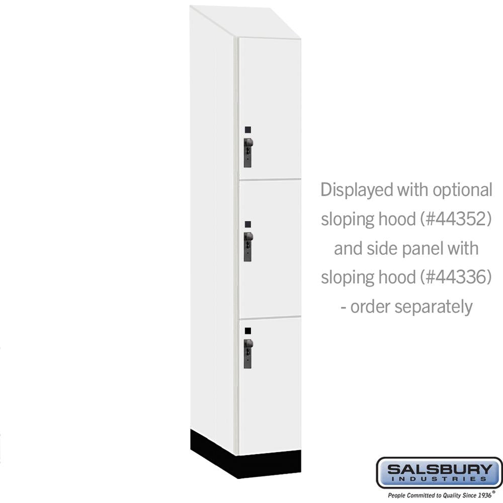 12" Wide Premier Wood Locker - Triple Tier-1 Wide - 6 Feet High - 21" Deep by Salsbury