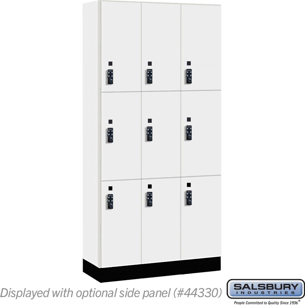12" Wide Premier Wood Locker - Triple Tier-3 Wide - 6 Feet High - 15" Deep by Salsbury