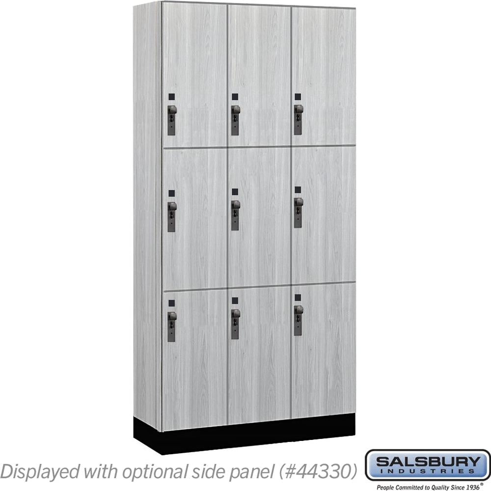12" Wide Premier Wood Locker - Triple Tier-3 Wide - 6 Feet High - 15" Deep by Salsbury