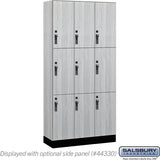 12" Wide Premier Wood Locker - Triple Tier-3 Wide - 6 Feet High - 15" Deep by Salsbury