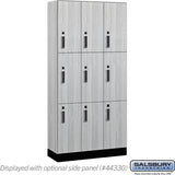 12" Wide Premier Wood Locker - Triple Tier-3 Wide - 6 Feet High - 15" Deep by Salsbury