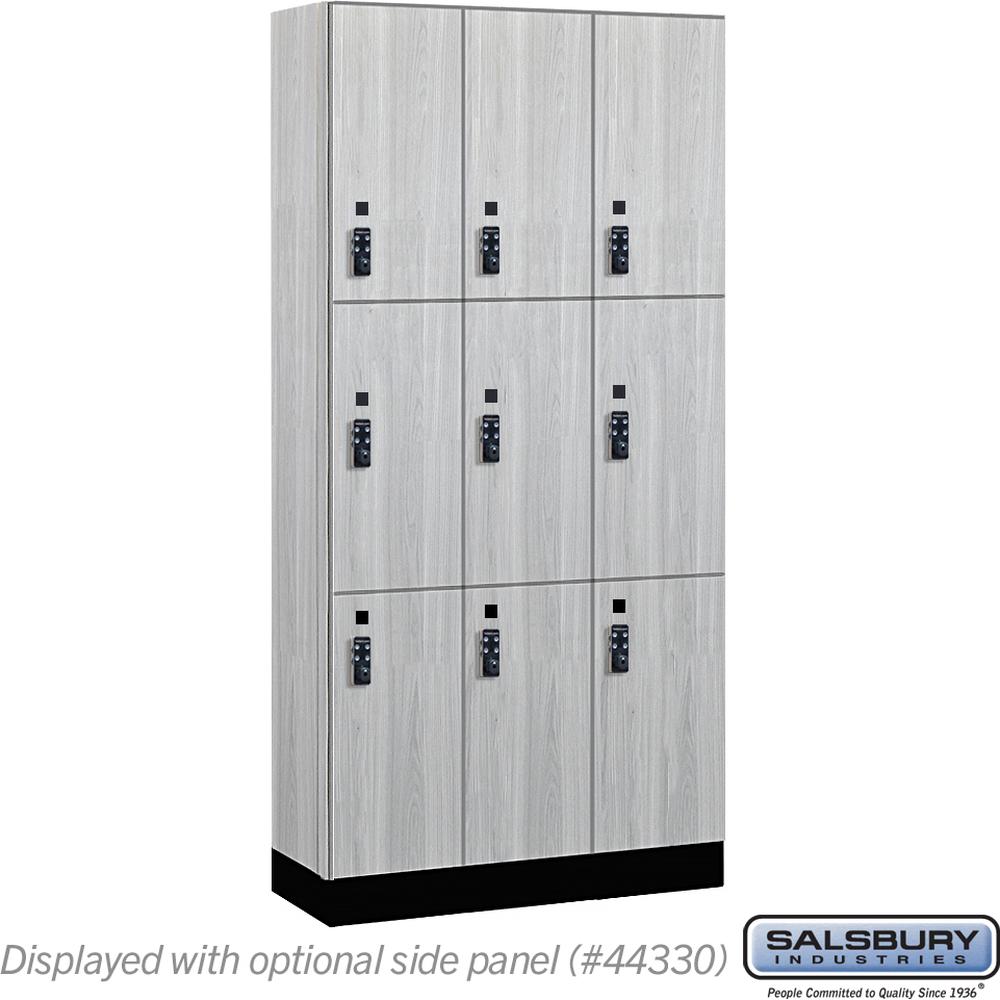 12" Wide Premier Wood Locker - Triple Tier-3 Wide - 6 Feet High - 15" Deep by Salsbury