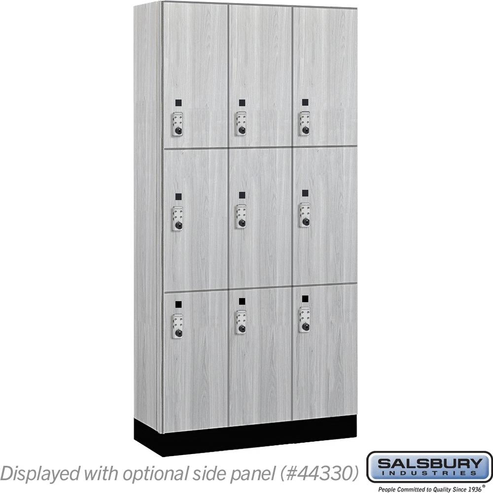 12" Wide Premier Wood Locker - Triple Tier-3 Wide - 6 Feet High - 15" Deep by Salsbury