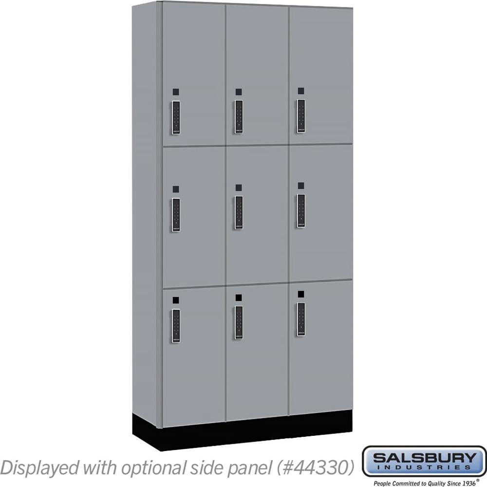 12" Wide Premier Wood Locker - Triple Tier-3 Wide - 6 Feet High - 15" Deep by Salsbury