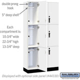 12" Wide Premier Wood Locker - Triple Tier-3 Wide - 6 Feet High - 15" Deep by Salsbury