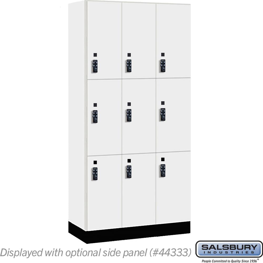 12" Wide Premier Wood Locker - Triple Tier-3 Wide - 6 Feet High - 18" Deep by Salsbury