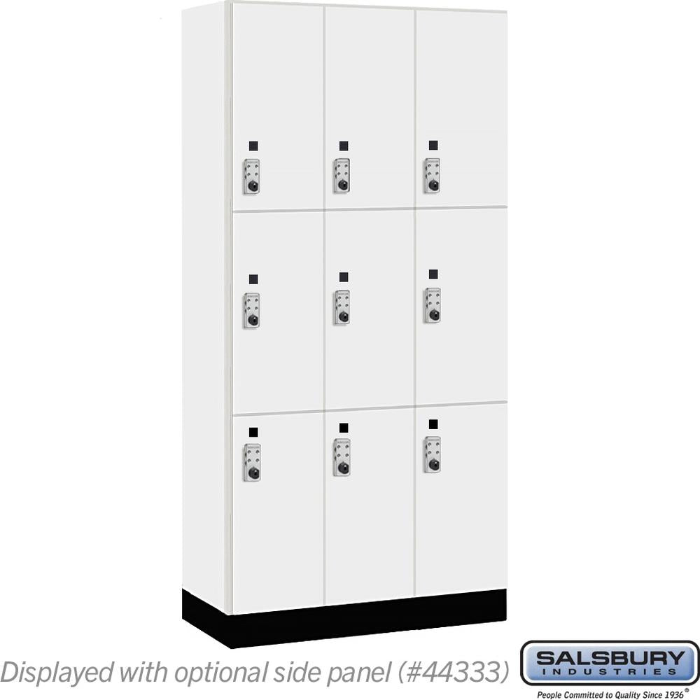 12" Wide Premier Wood Locker - Triple Tier-3 Wide - 6 Feet High - 18" Deep by Salsbury