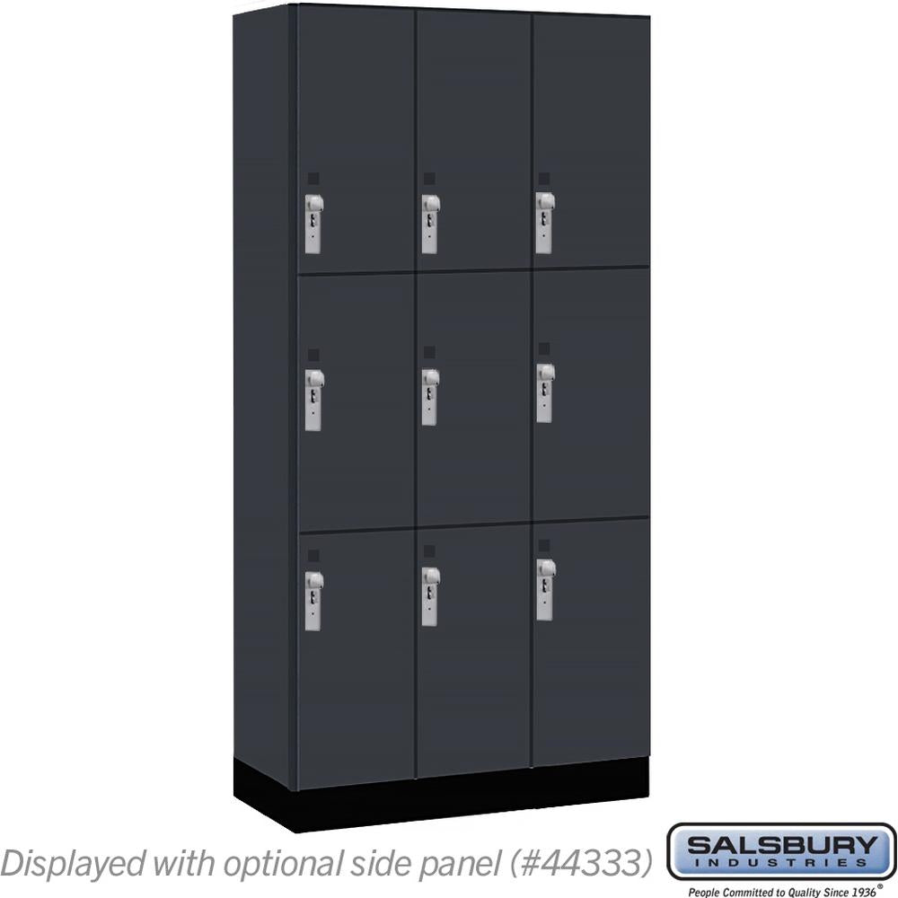 12" Wide Premier Wood Locker - Triple Tier-3 Wide - 6 Feet High - 18" Deep by Salsbury