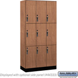 12" Wide Premier Wood Locker - Triple Tier-3 Wide - 6 Feet High - 18" Deep by Salsbury