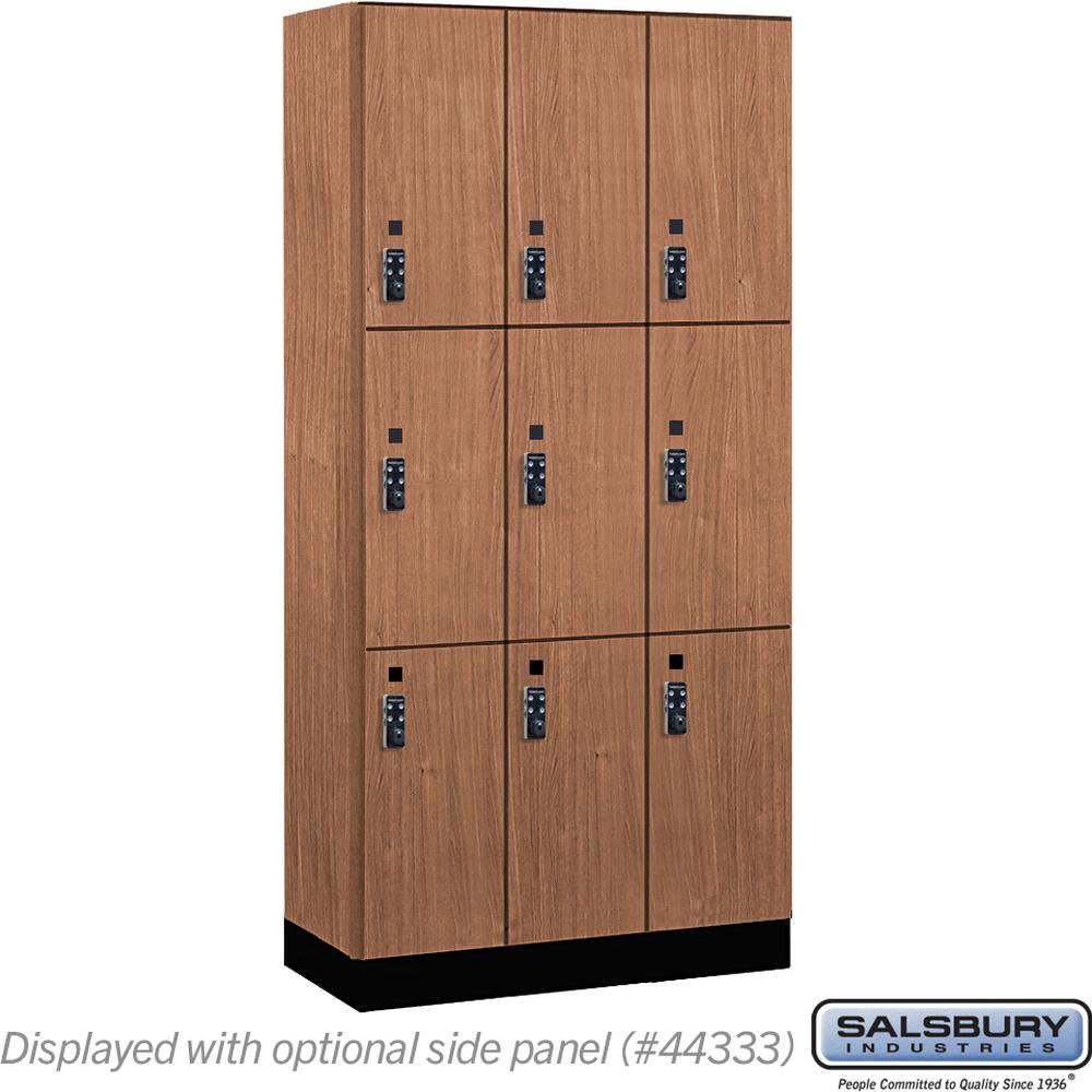 12" Wide Premier Wood Locker - Triple Tier-3 Wide - 6 Feet High - 18" Deep by Salsbury
