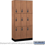 12" Wide Premier Wood Locker - Triple Tier-3 Wide - 6 Feet High - 18" Deep by Salsbury
