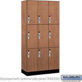 12" Wide Premier Wood Locker - Triple Tier-3 Wide - 6 Feet High - 18" Deep by Salsbury