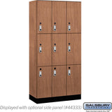 12" Wide Premier Wood Locker - Triple Tier-3 Wide - 6 Feet High - 18" Deep by Salsbury