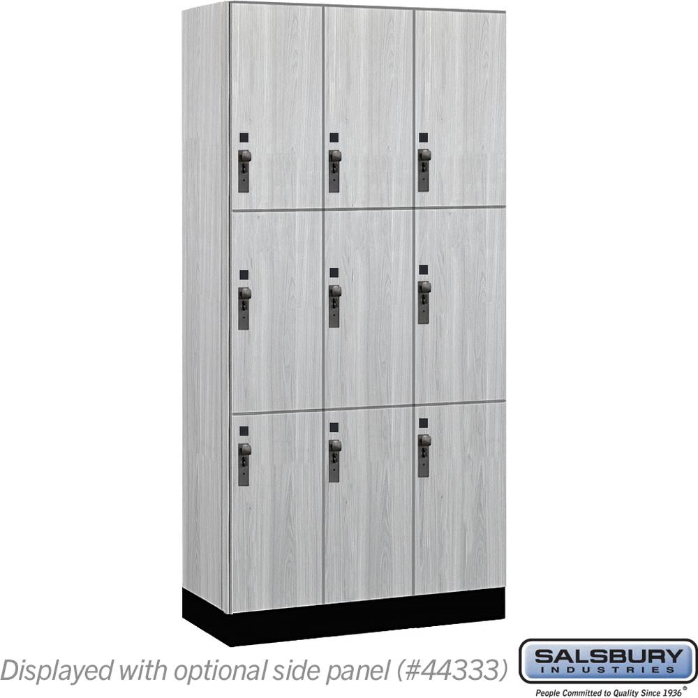 12" Wide Premier Wood Locker - Triple Tier-3 Wide - 6 Feet High - 18" Deep by Salsbury