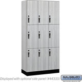 12" Wide Premier Wood Locker - Triple Tier-3 Wide - 6 Feet High - 18" Deep by Salsbury