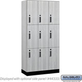 12" Wide Premier Wood Locker - Triple Tier-3 Wide - 6 Feet High - 18" Deep by Salsbury