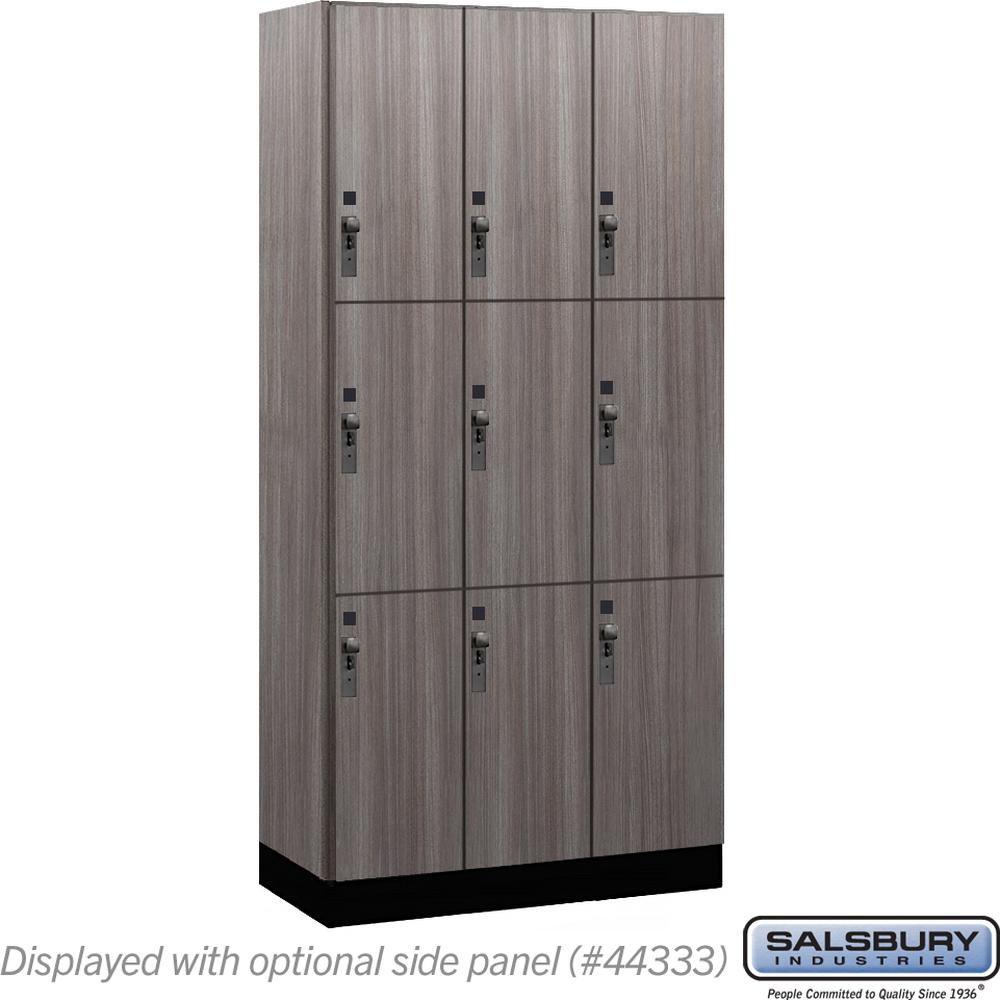 12" Wide Premier Wood Locker - Triple Tier-3 Wide - 6 Feet High - 18" Deep by Salsbury