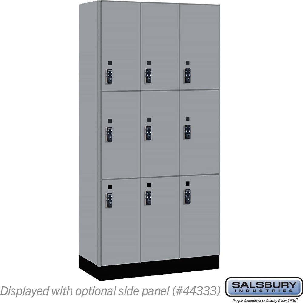 12" Wide Premier Wood Locker - Triple Tier-3 Wide - 6 Feet High - 18" Deep by Salsbury