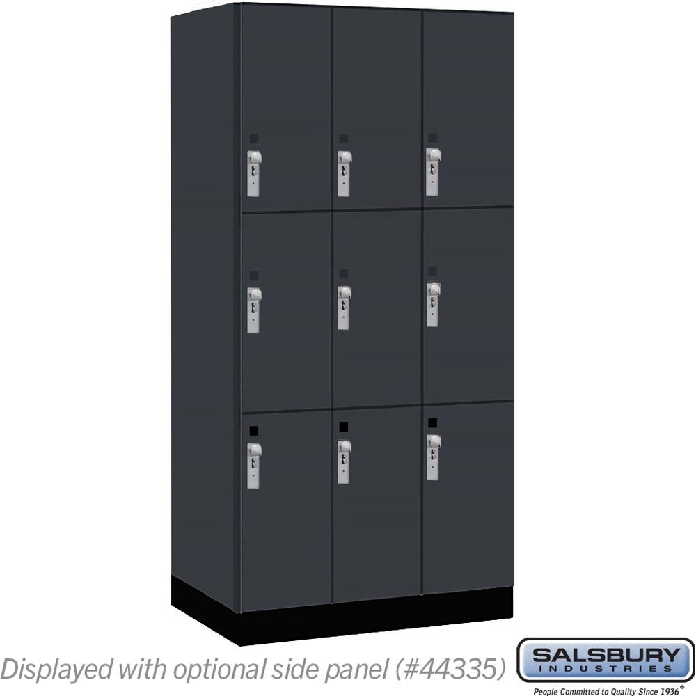 12" Wide Premier Wood Locker - Triple Tier-3 Wide - 6 Feet High - 21" Deep by Salsbury