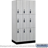 12" Wide Premier Wood Locker - Triple Tier-3 Wide - 6 Feet High - 21" Deep by Salsbury