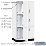 12" Wide Premier Wood Locker - Triple Tier-3 Wide - 6 Feet High - 21" Deep by Salsbury