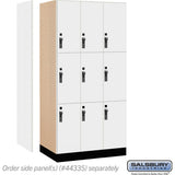 12" Wide Premier Wood Locker - Triple Tier-3 Wide - 6 Feet High - 21" Deep by Salsbury