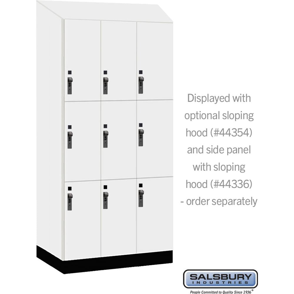 12" Wide Premier Wood Locker - Triple Tier-3 Wide - 6 Feet High - 21" Deep by Salsbury