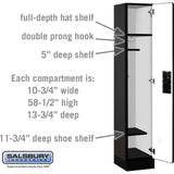 12" Wide Single Tier Designer Wood Locker - 1 Wide - 5 Feet High - 15" Deep by Salsbury