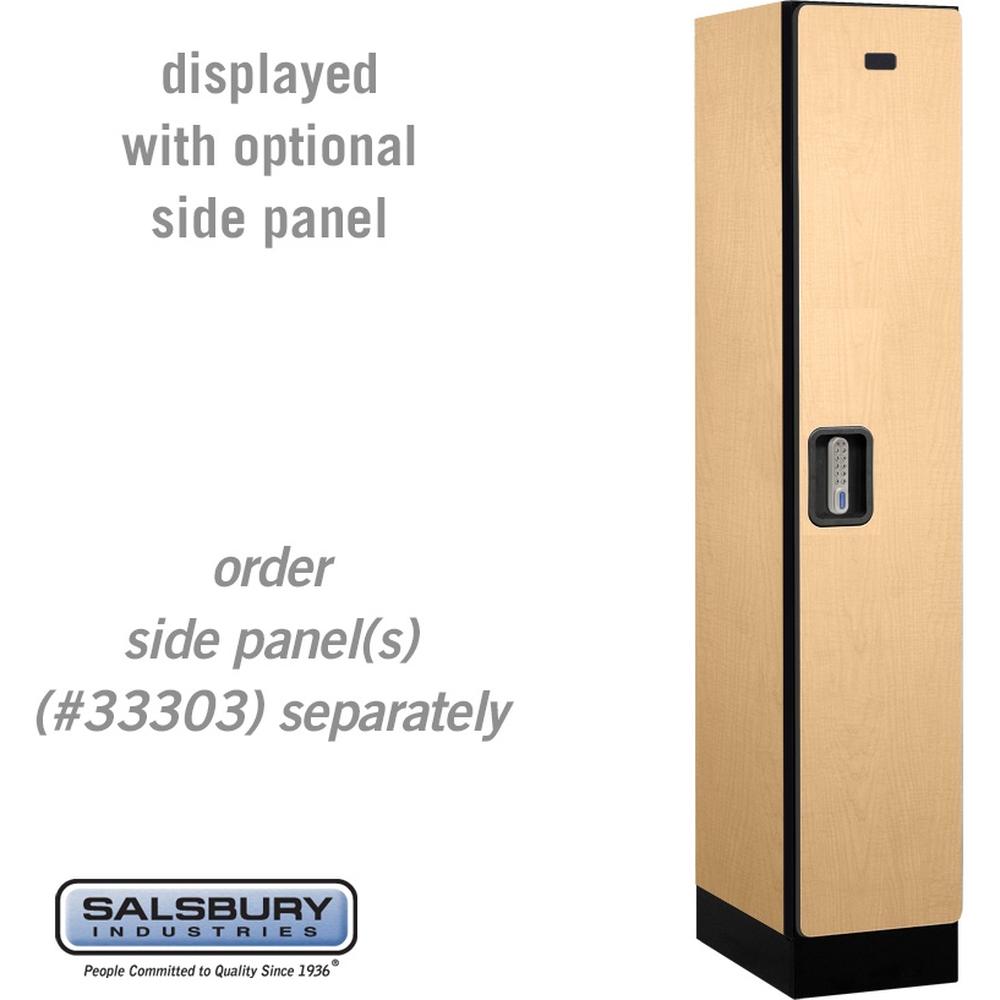 12" Wide Single Tier Designer Wood Locker - 1 Wide - 5 Feet High - 18" Deep by Salsbury