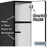12" Wide Single Tier Designer Wood Locker - 1 Wide - 5 Feet High - 21" Deep by Salsbury