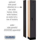 12" Wide Single Tier Designer Wood Locker - 1 Wide - 6 Feet High - 15" Deep by Salsbury
