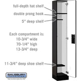 12" Wide Single Tier Designer Wood Locker - 1 Wide - 6 Feet High - 15" Deep by Salsbury