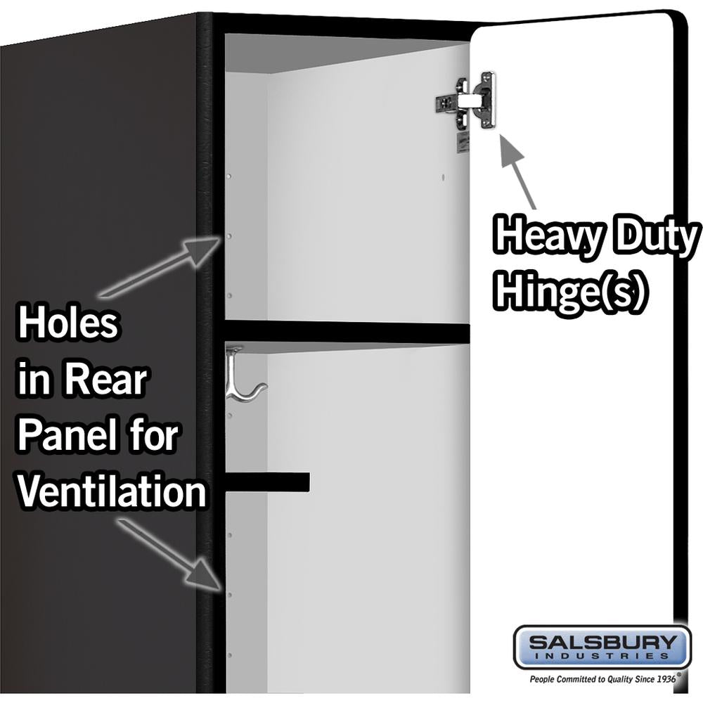 12" Wide Single Tier Designer Wood Locker - 1 Wide - 6 Feet High - 15" Deep by Salsbury