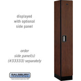 12" Wide Single Tier Designer Wood Locker - 1 Wide - 6 Feet High - 18" Deep by Salsbury