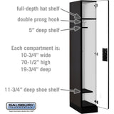 12" Wide Single Tier Designer Wood Locker - 1 Wide - 6 Feet High - 21" Deep by Salsbury
