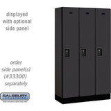 12" Wide Single Tier Designer Wood Locker - 3 Wide - 5 Feet High - 15" Deep by Salsbury