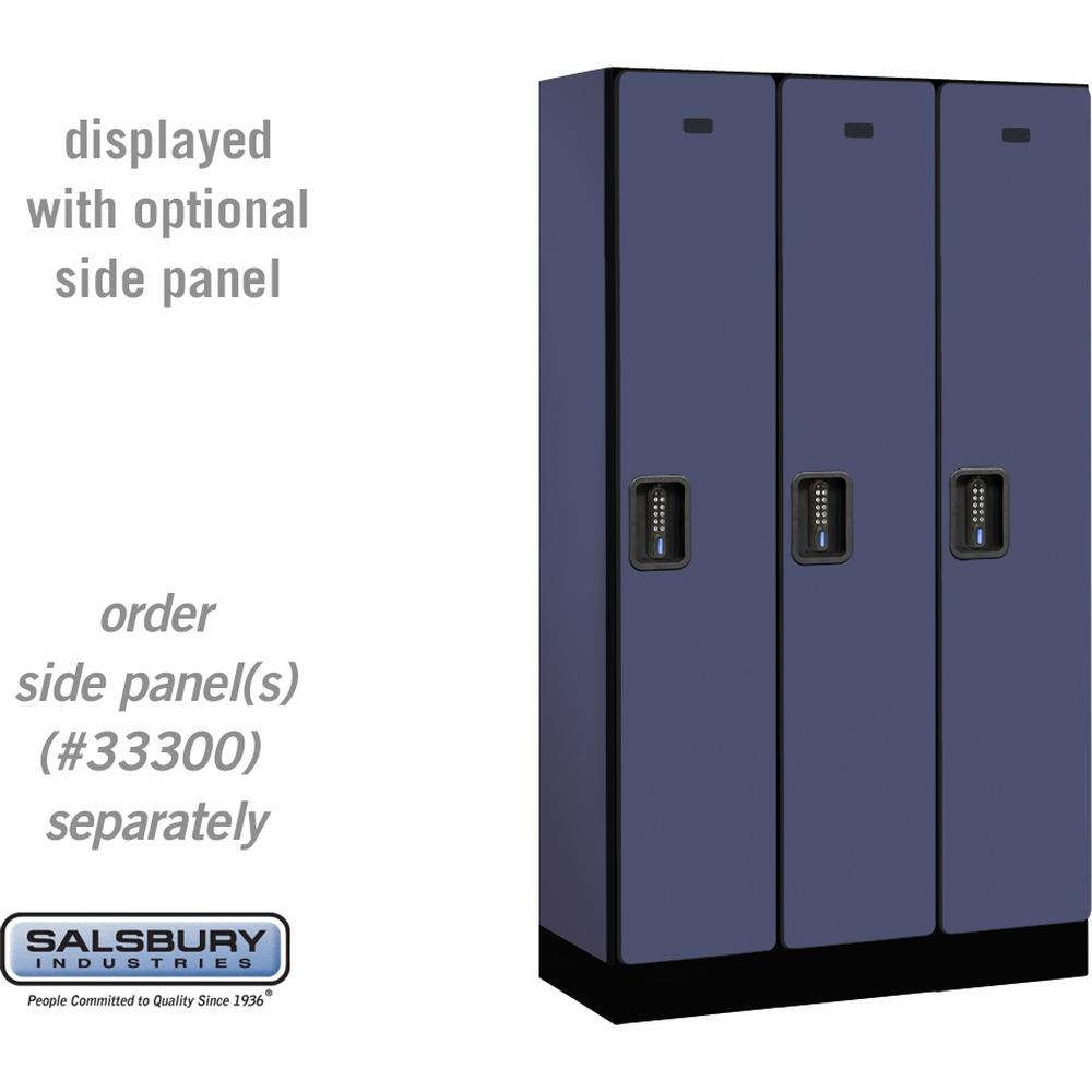 12" Wide Single Tier Designer Wood Locker - 3 Wide - 5 Feet High - 15" Deep by Salsbury