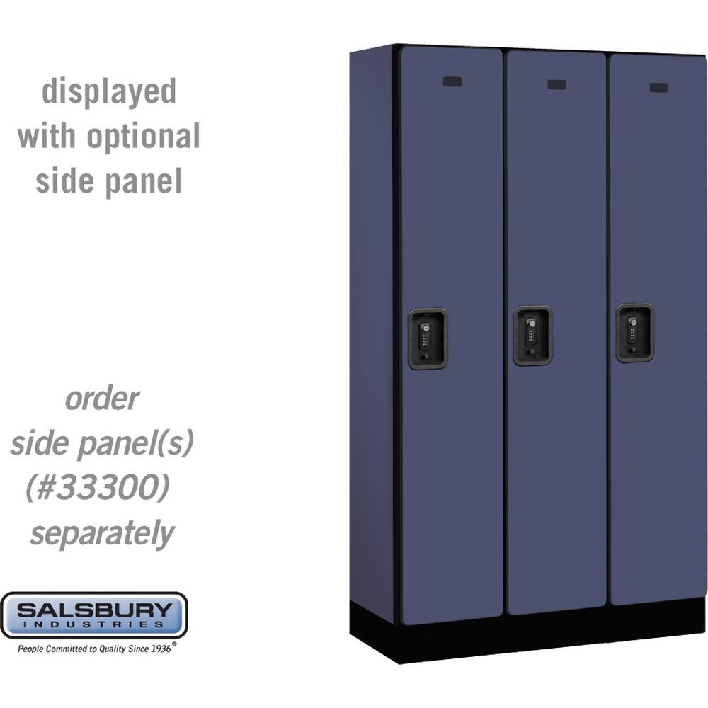 12" Wide Single Tier Designer Wood Locker - 3 Wide - 5 Feet High - 15" Deep by Salsbury