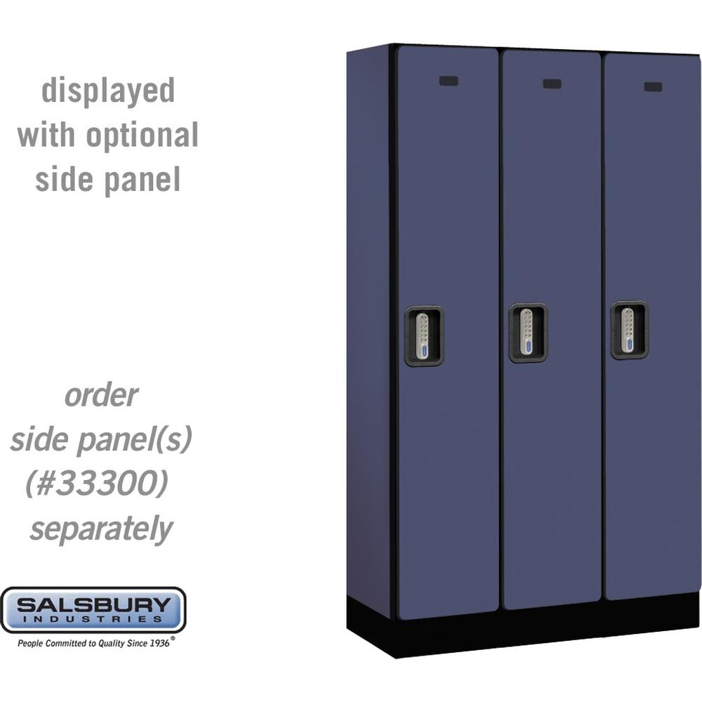 12" Wide Single Tier Designer Wood Locker - 3 Wide - 5 Feet High - 15" Deep by Salsbury