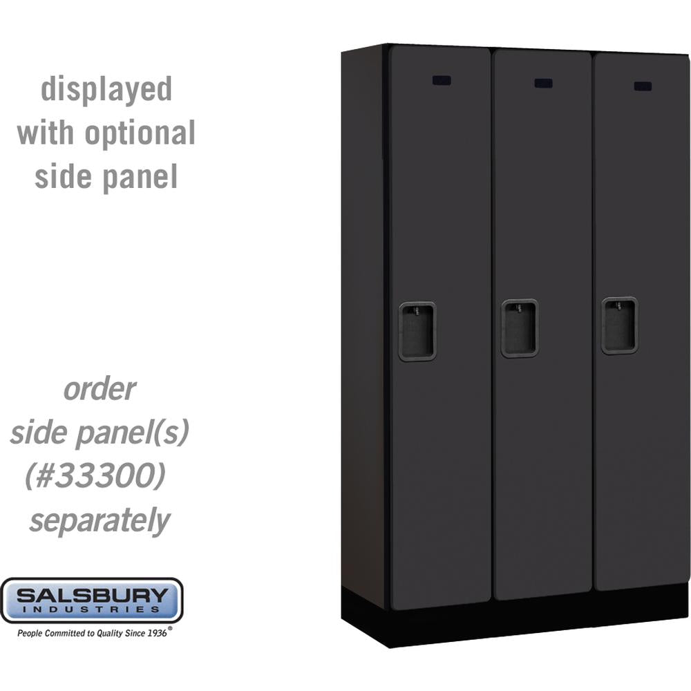 12" Wide Single Tier Designer Wood Locker - 3 Wide - 5 Feet High - 15" Deep by Salsbury