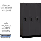 12" Wide Single Tier Designer Wood Locker - 3 Wide - 5 Feet High - 15" Deep by Salsbury