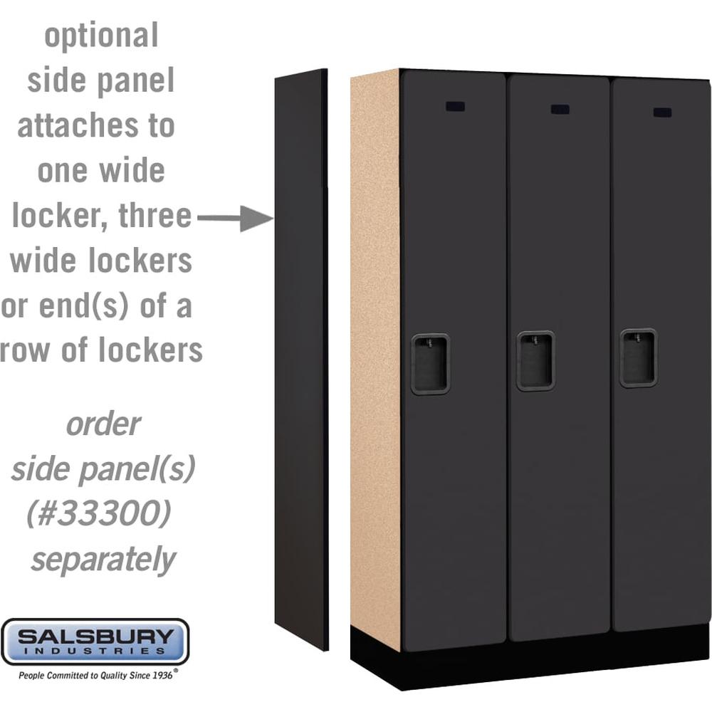12" Wide Single Tier Designer Wood Locker - 3 Wide - 5 Feet High - 15" Deep by Salsbury