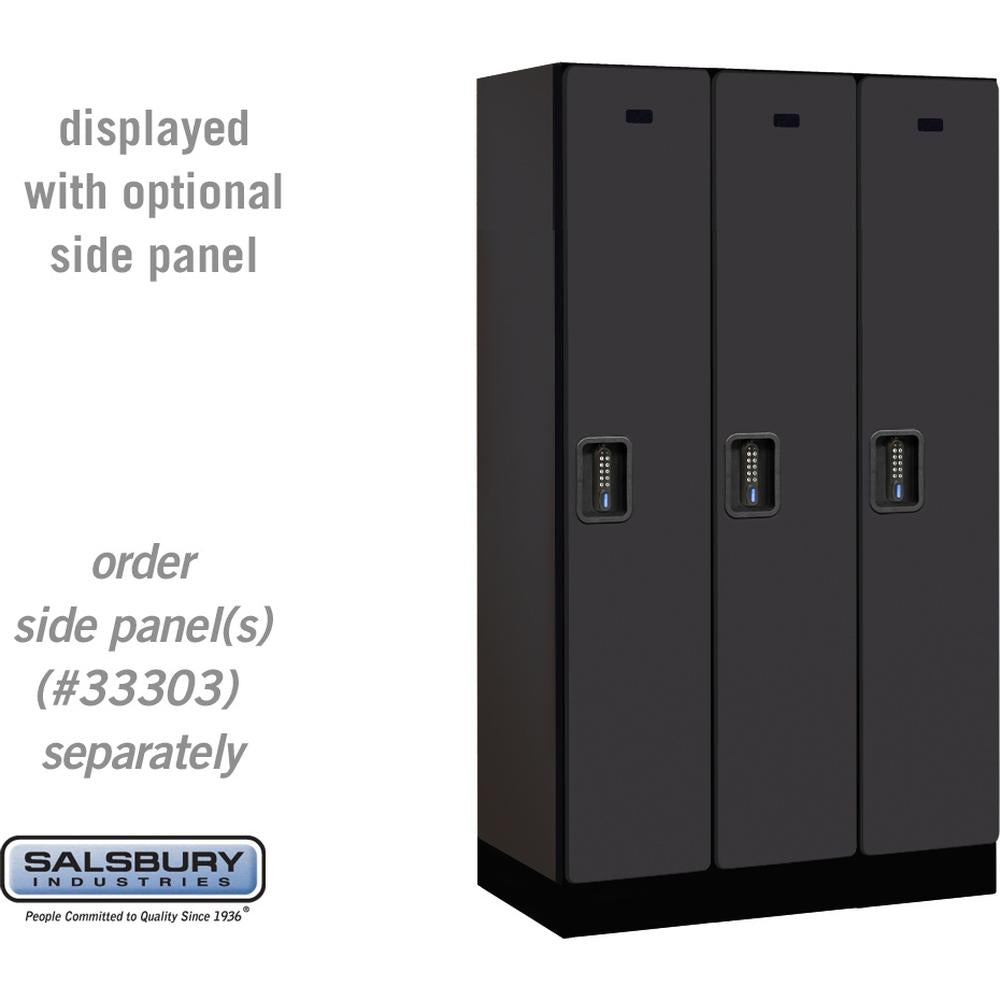 12" Wide Single Tier Designer Wood Locker - 3 Wide - 5 Feet High - 18" Deep by Salsbury