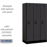 12" Wide Single Tier Designer Wood Locker - 3 Wide - 5 Feet High - 18" Deep by Salsbury